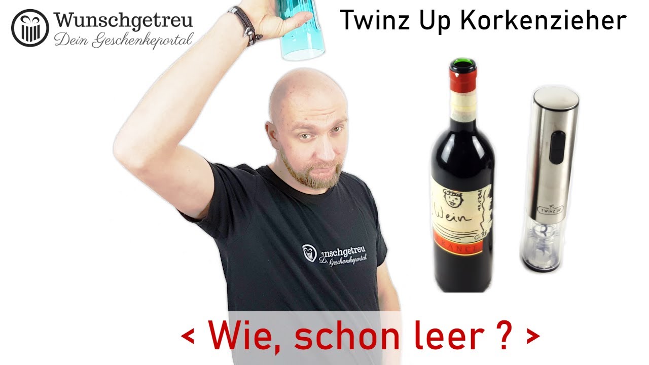 Twinz'up Korkenzieher ► Wein auf Knopfdruck? ✅ Korken knallen lassen war Gestern! | Wunschgetreu