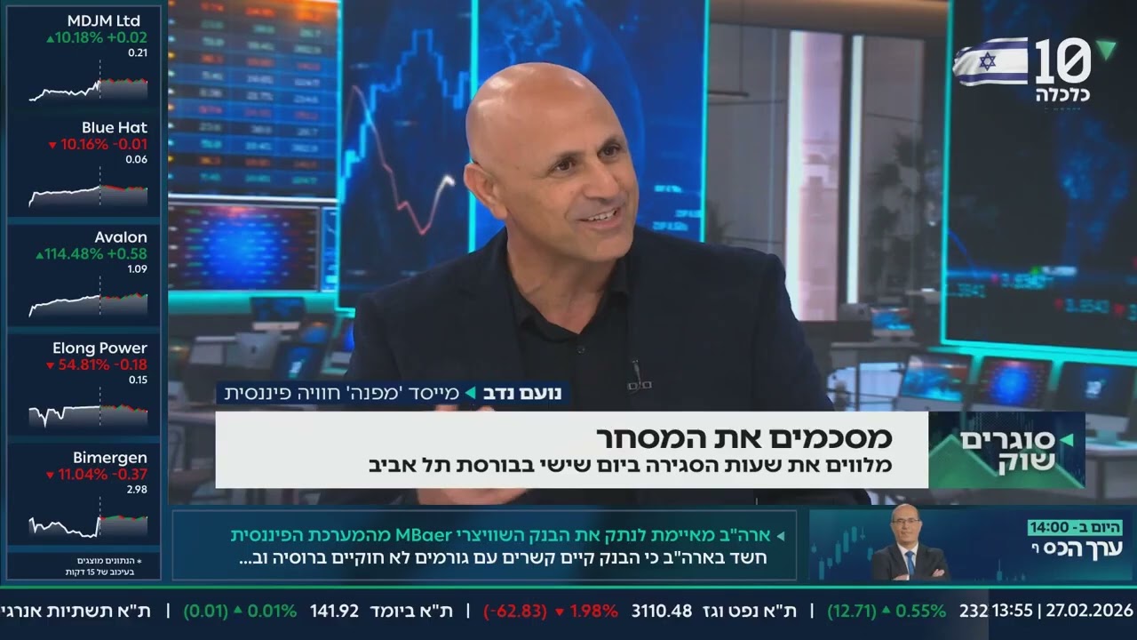 נועם נדב בסוגרים שוק עם מלי לבייב בנימיני ערוץ 10  ערוץ הכלכלה של ישראל 27 02 26
