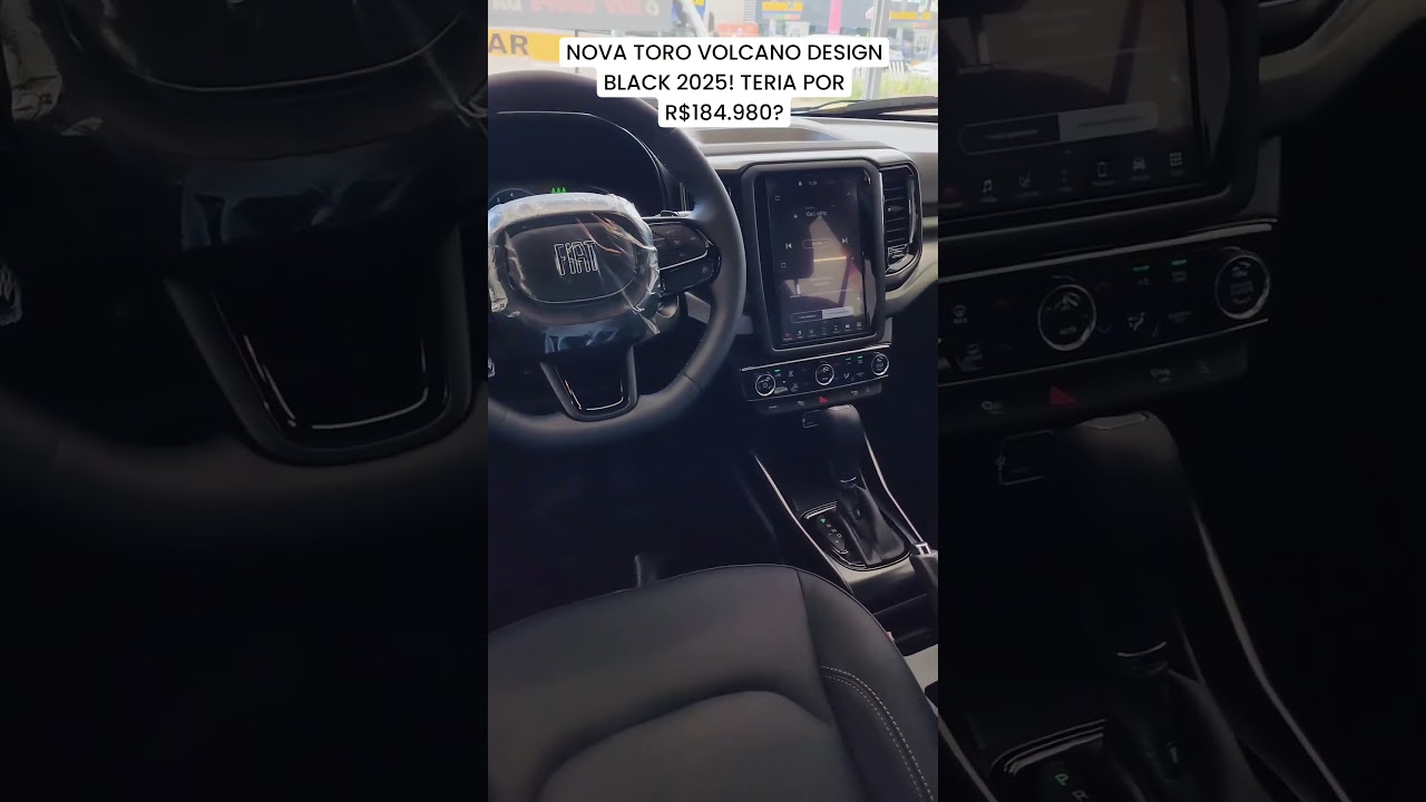 Nova Fiat Toro Volcano Turbo 270 2025 com pacote Tecnologia e Design Black chega por R$184.980!