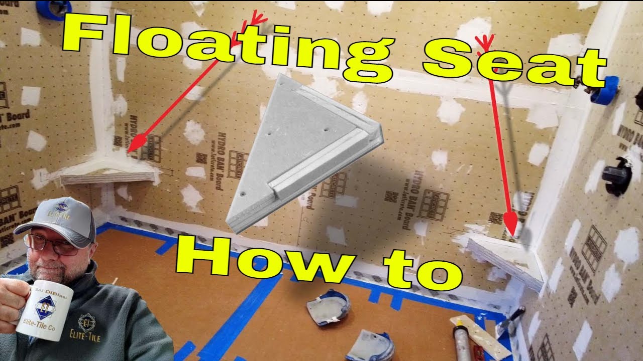 Support for floating corner seats, Master Bath install. Part 8