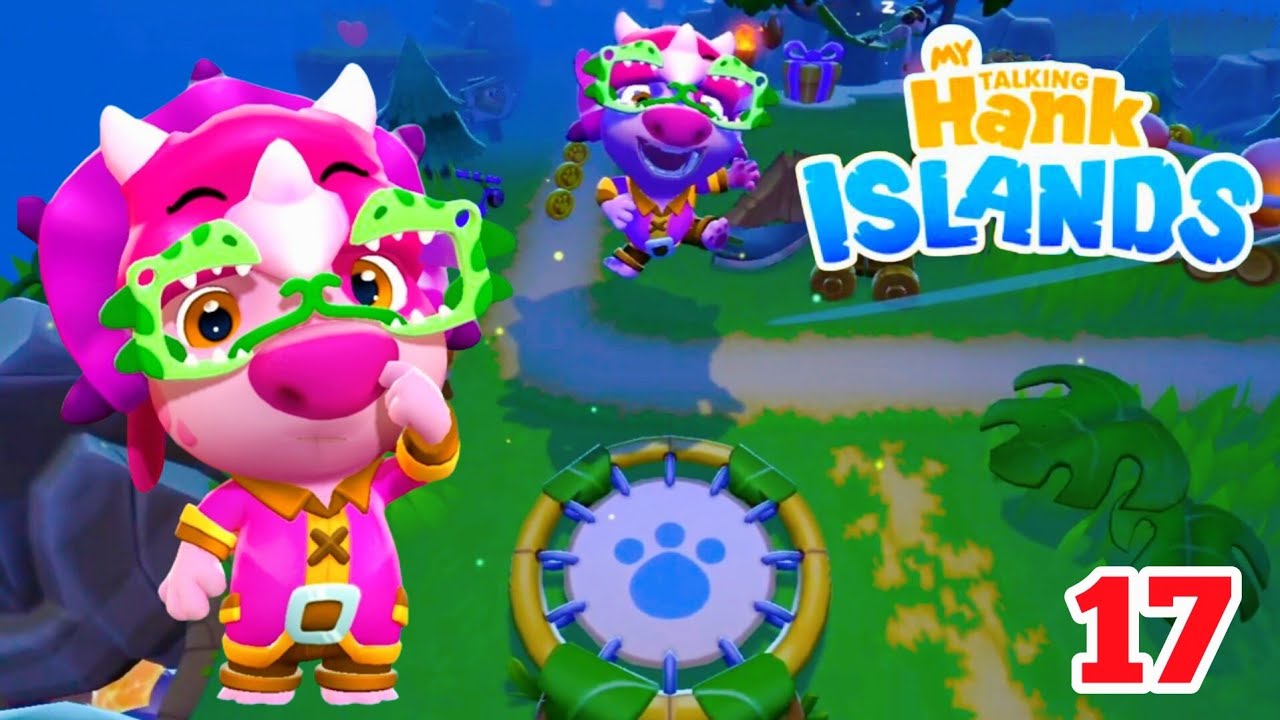 Explore Island With Dino Hank! My Talking Hank Islands Gameplay Walkthrough - Part 17