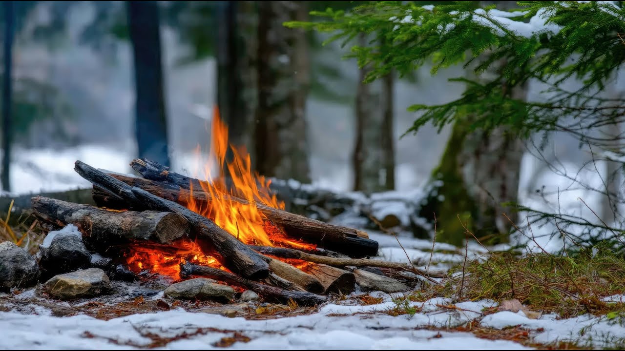 Fireplace Sounds for Deep Sleep | Calm Anxiety on Cold Winter Nights