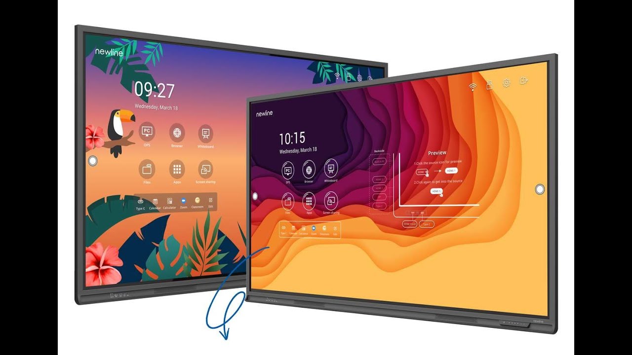 Newline Lyra   Ecran tactile 4K UHD   salle de r&eacute;union et &eacute;ducation