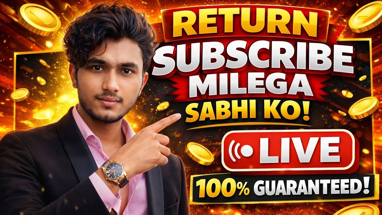 🔴 FREE LIVE PROMOTION || SABHI KO RETURN SUBSCRIBE MILEGA || LIVE PROMOTION