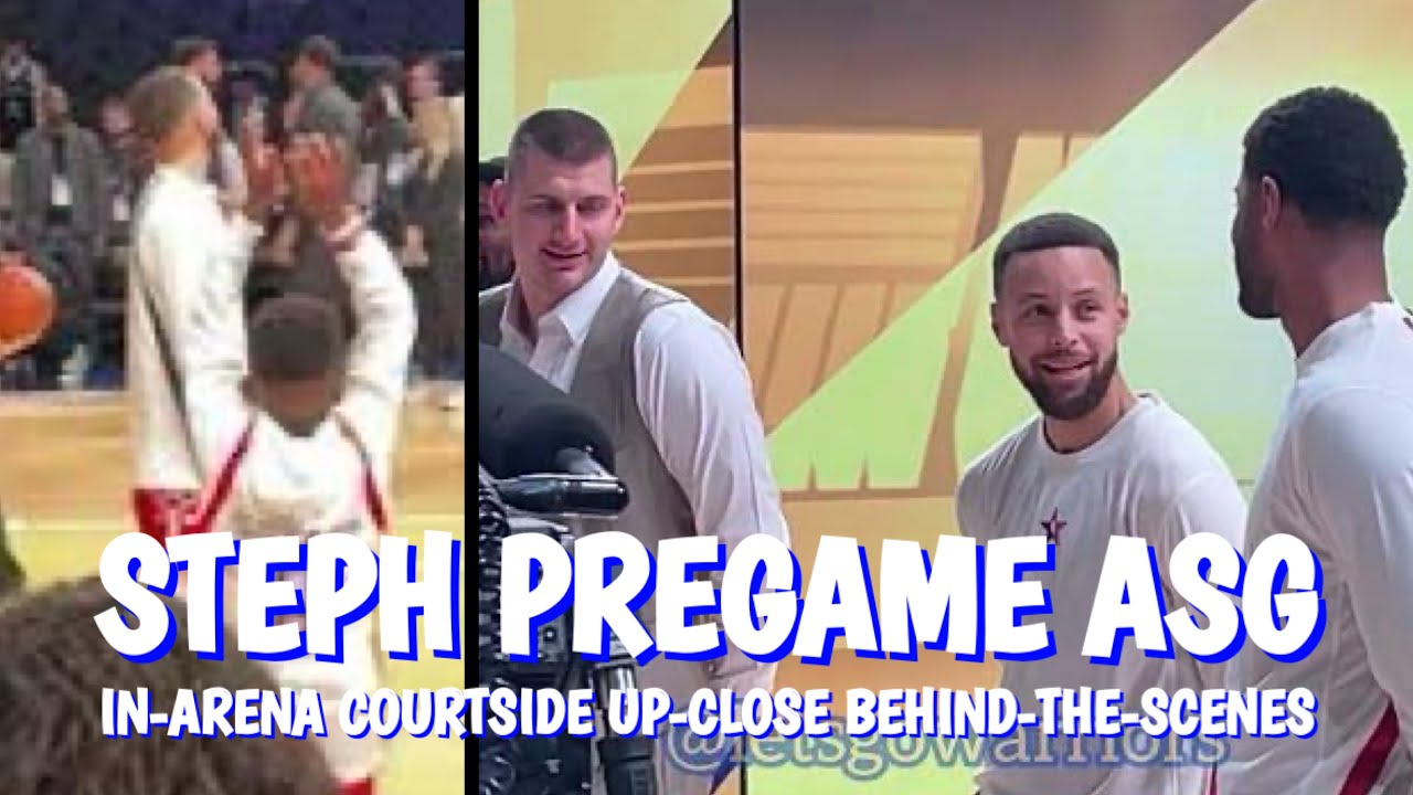 Steph Curry PREGAME b4 All-Star Game behind-the-scenes up-close from #NBAAllStar in Indianapolis