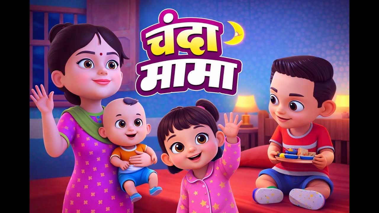 चंदा मामा दूर के ⭐ | Bedtime Rhymes for Kids 🌙