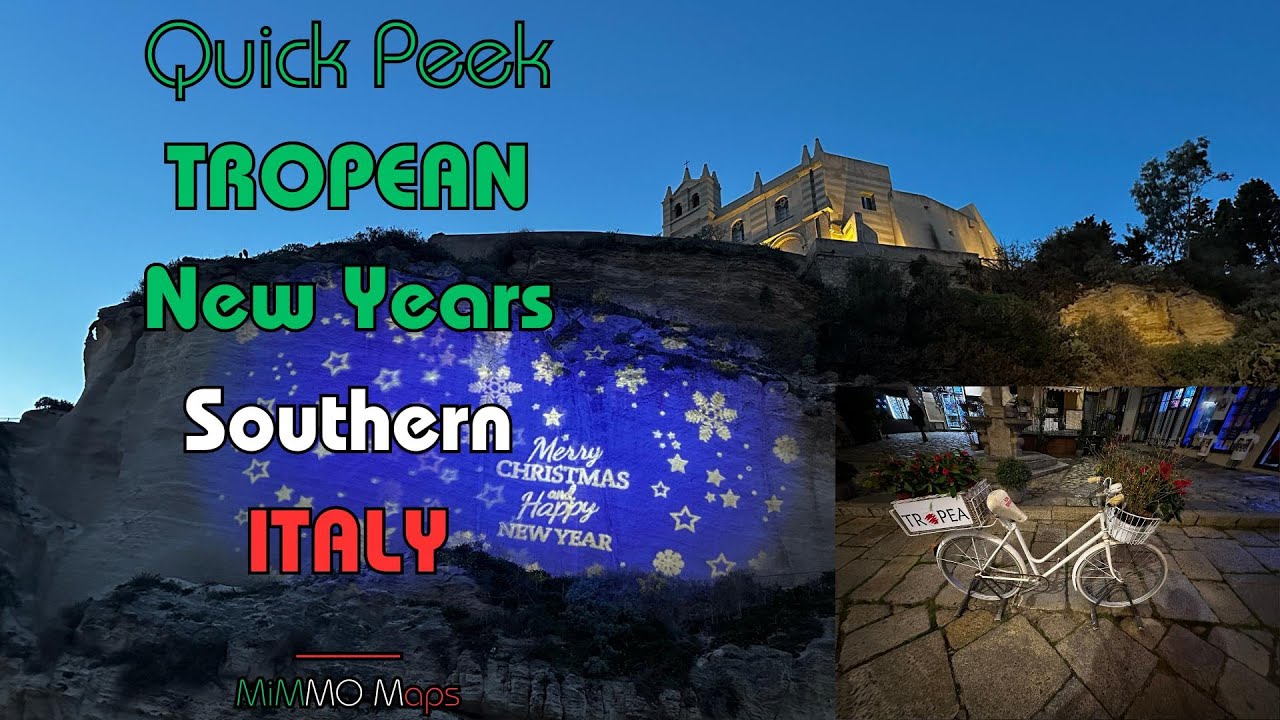 Quick Peek: New Years in Tropea, Calabria, Italy 🇮🇹 | Fireworks, Music & Piazza Life