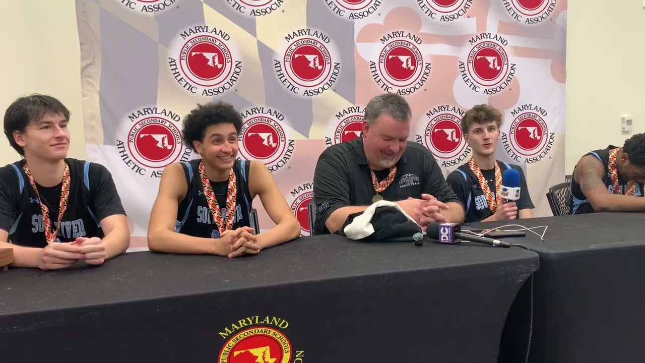 South River boys basketball press conference Maryland Class 3A state final 03/17/26