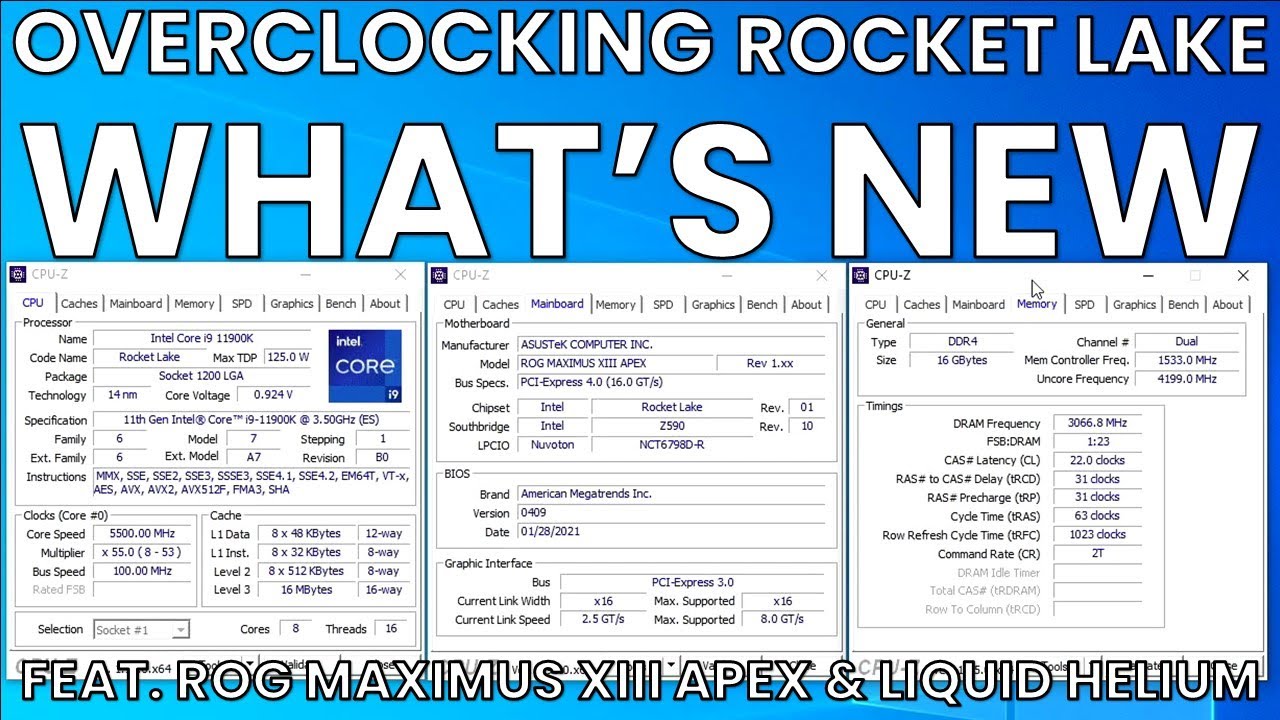 Разгон Rocket Lake: что нового (с участием ROG Maximus XIII Apex)