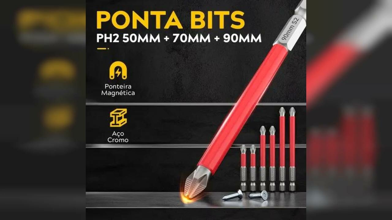 Review: Ponta Bits Ph2 50mm + 70mm + 90mm Ponteira Magnética 6 Peças