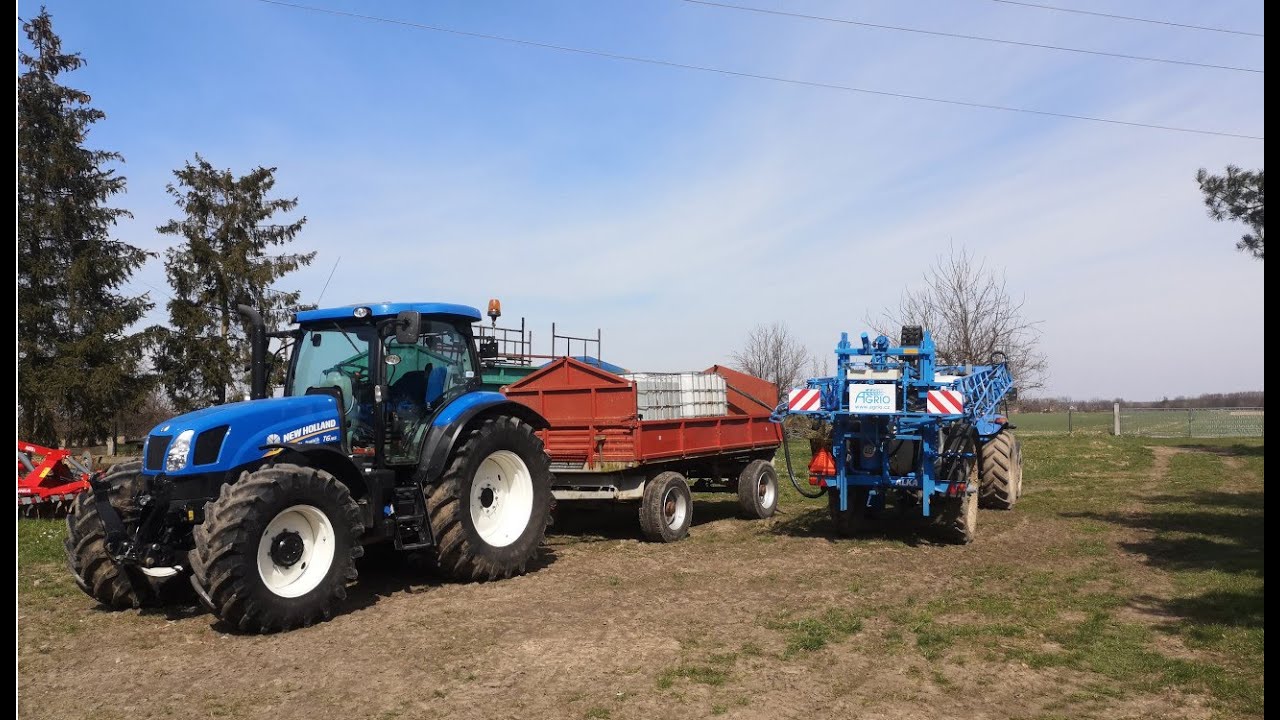 Rozlewanie RSM czyli druga dawka Azotu na pszenice. New Holland + Agrio ALKA