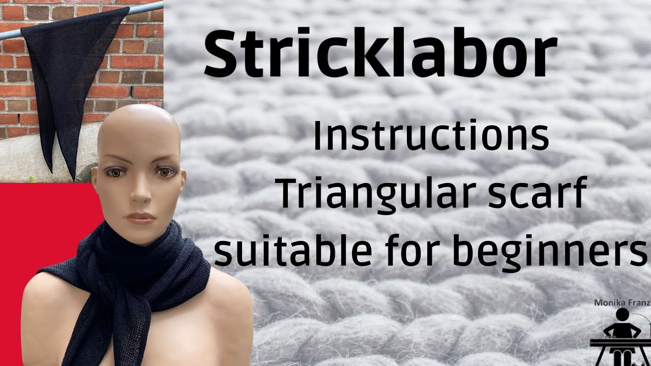 Tutorial for a Triangle skarf on a knittingmashine suitable for Beginners and simple Mashines