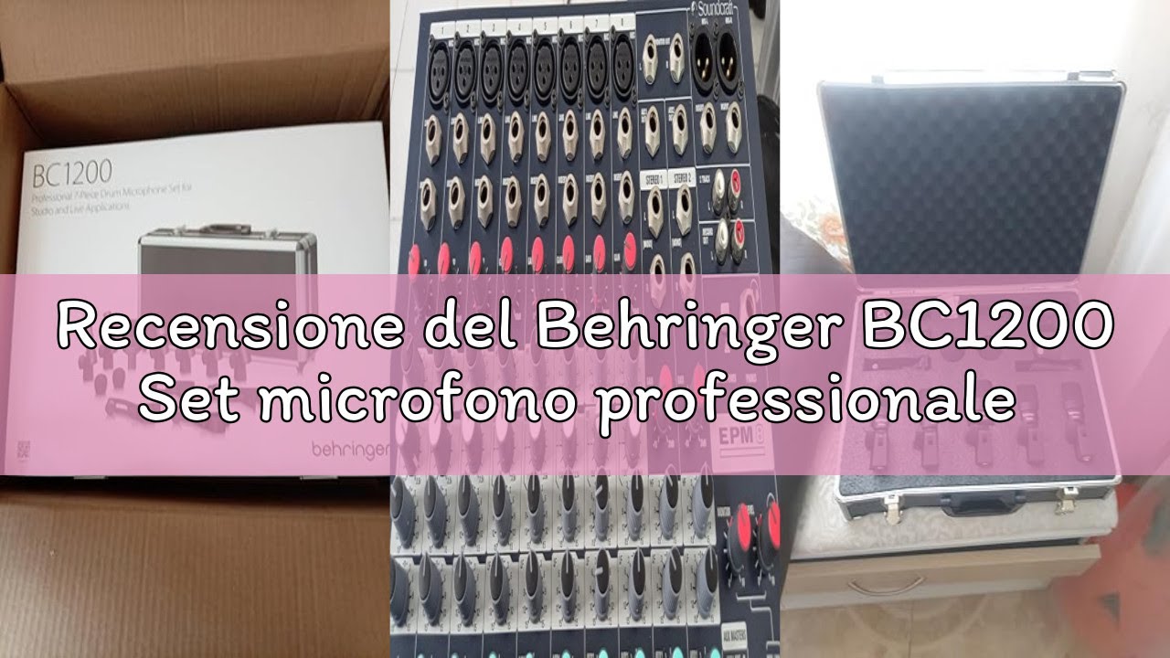 Recensione del Behringer BC1200 Set microfono professionale a 7 pezzi per batteria per applicazioni