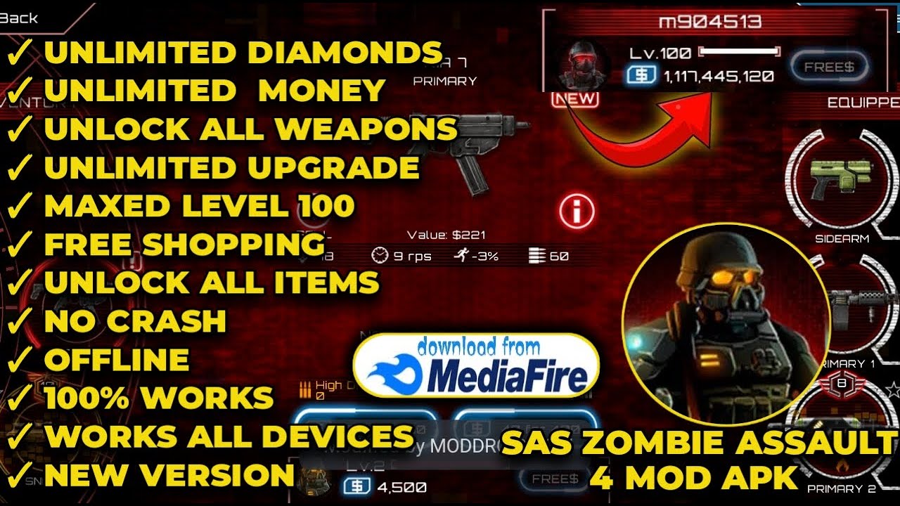 Sas Zombie Assault 4 Mod Apk- Unlimited Money & Free Shopping