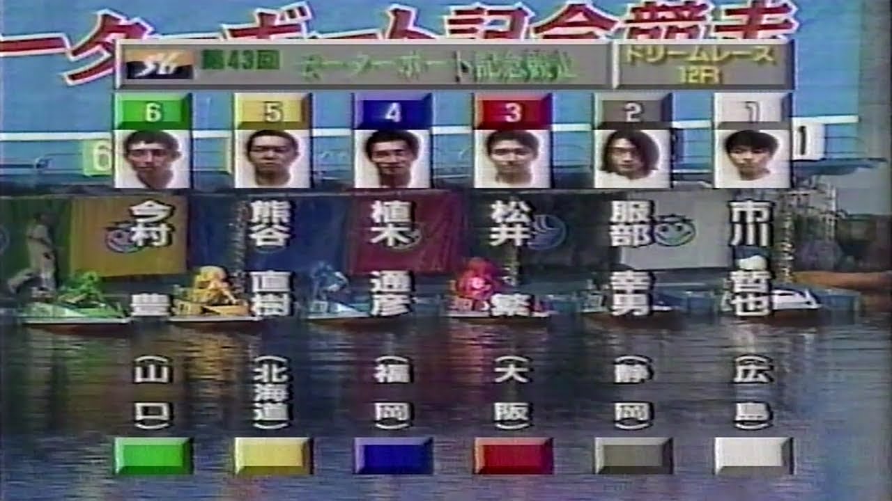 艇王・植木が地元で大暴れ！【競艇】若松SG第43回モーターボート記念競走初日ドリーム①市川②服部③松井④植木⑤熊谷⑥今村