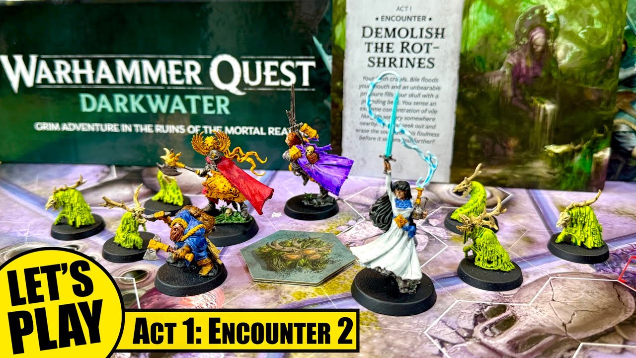 Прохождение Warhammer Quest Darkwater в одиночном режиме | Акт 1, Сессия 2 - Разрушьте святилища ...