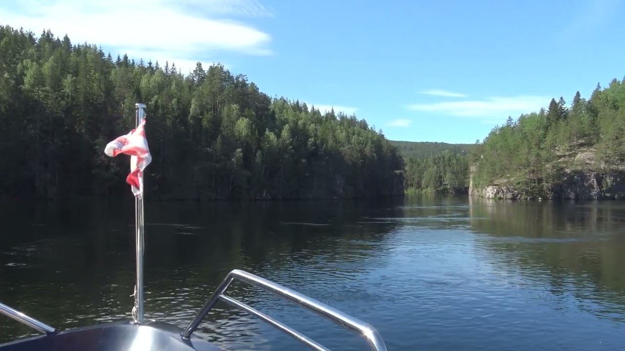 SLOW-TV i Telemarkskanalen i Norge | Vrangfoss til Lunde Sluse