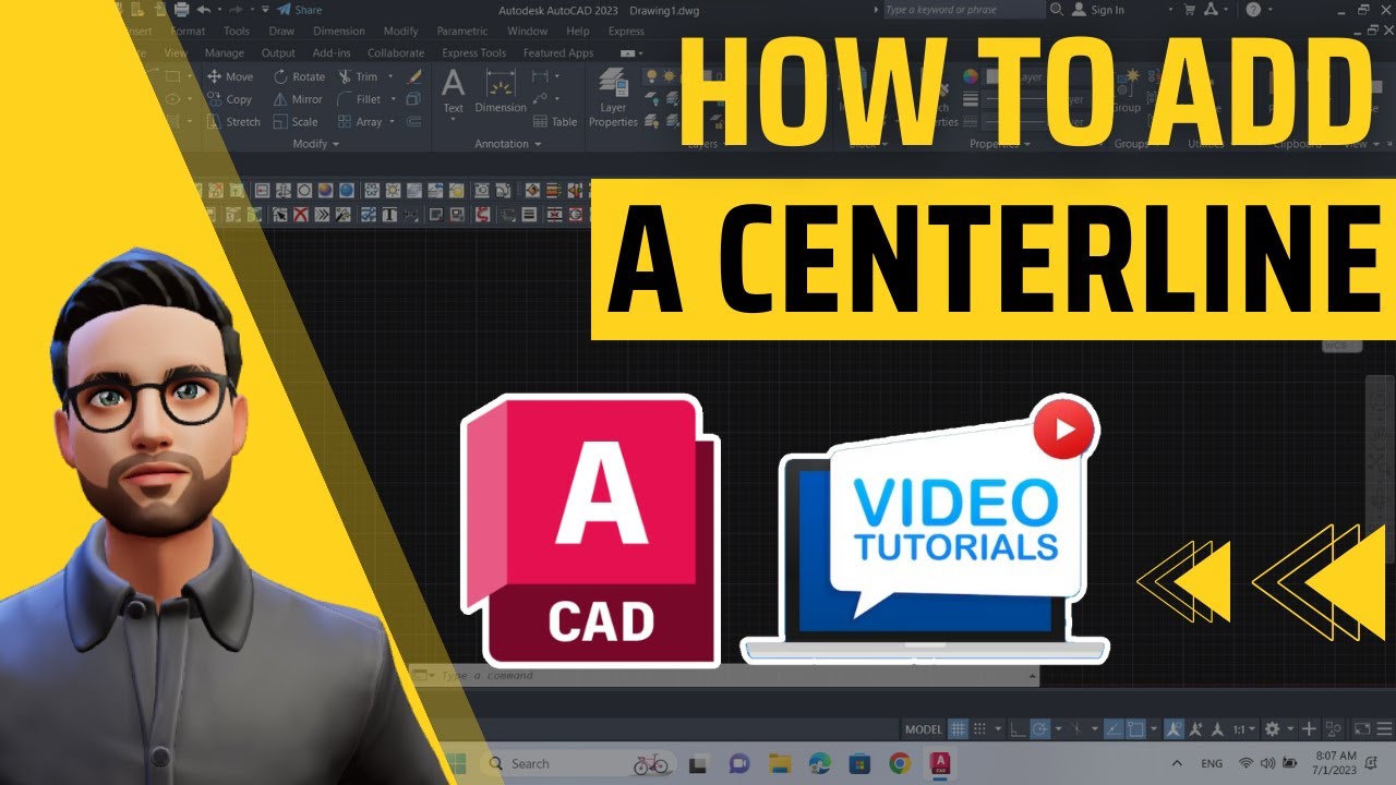 How to Add Centerline or Center mark in AutoCAD - Quick tips to save time