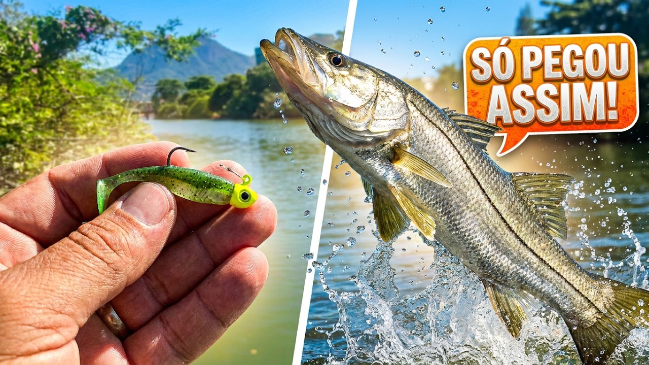 ESSA ISCA NÃO FALHA! Pescaria de Robalo no Visual 🎣