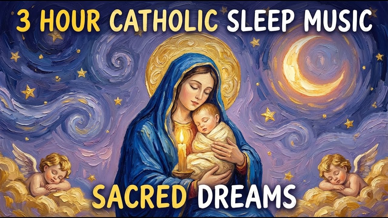 Mary, Mother of God 🌙 3 Hour Catholic Hymns for Deep Sleep | Peaceful Prayer Music