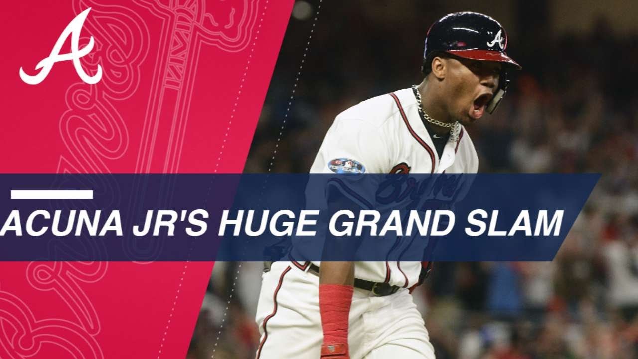 Acuna youngest to hit a grand slam in the postseason