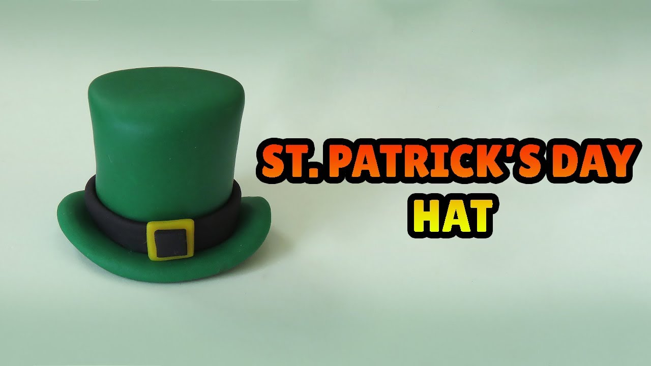 🔴 DIY How to Make Leprechaun Hat St. Patrick's Day - Polymer Clay, plastilina, Fondant Tutorial