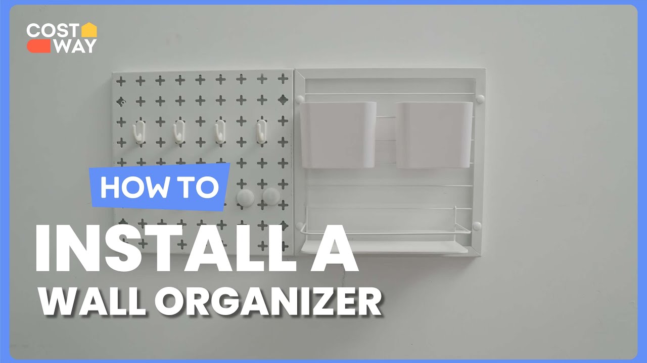 How to Install the Pegboard Combination Kit Combination Wall Organizer | JZ10181 #costway #howto