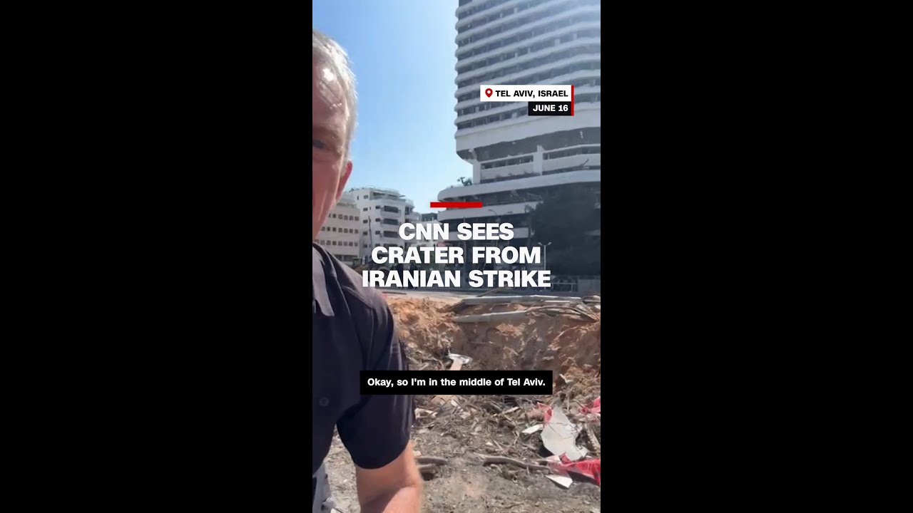 CNN sees crater from Iranian strike