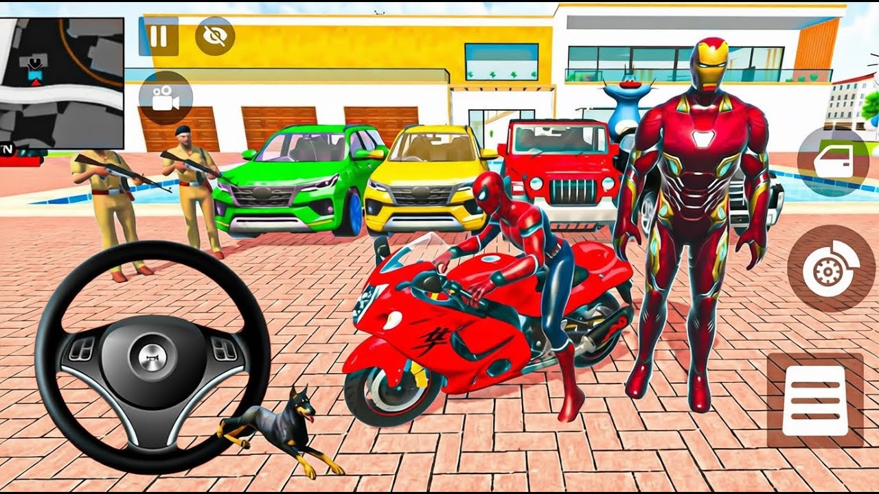 Indian Thift Auto 🌆 Ironman & Spiderman Join the City! 🚗 McQueen Car & Bike Showroom! Police