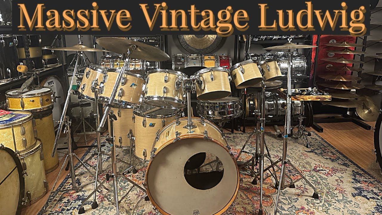 70's Ludwig Maple Cortex Vintage Drum Set 3 ply