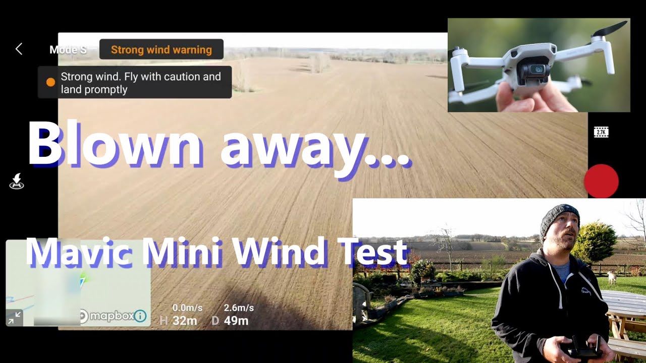 Mavic Mini Wind Test - How the Mini can get Blown Away...
