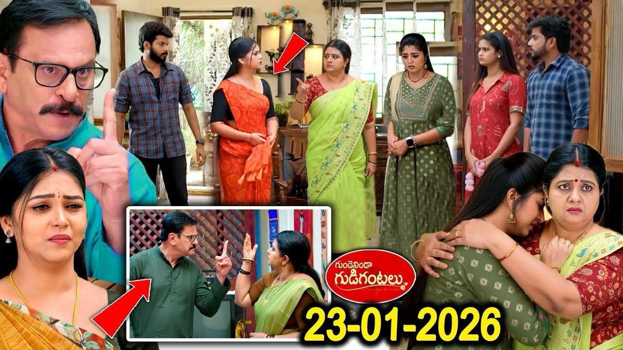 Gundeninda gudi gantalu today episode full genuine review 23/01/2026||star maa