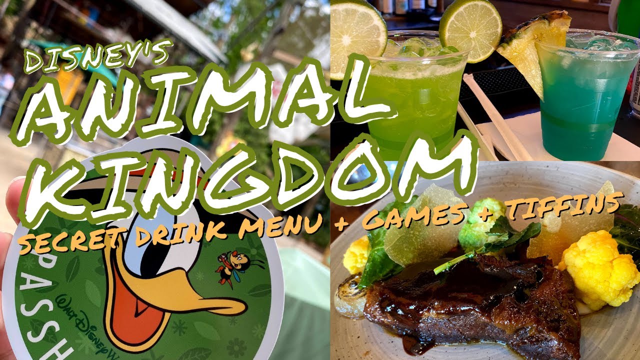 Secret Passholder Drink Menu at Disney's Animal Kingdom! Plus Games and Lunch at Tiffins