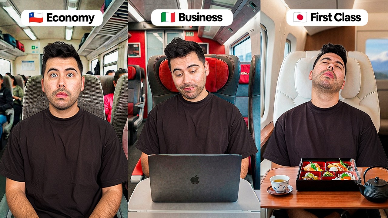 Comparé el Tren de Chile vs Japón vs Italia