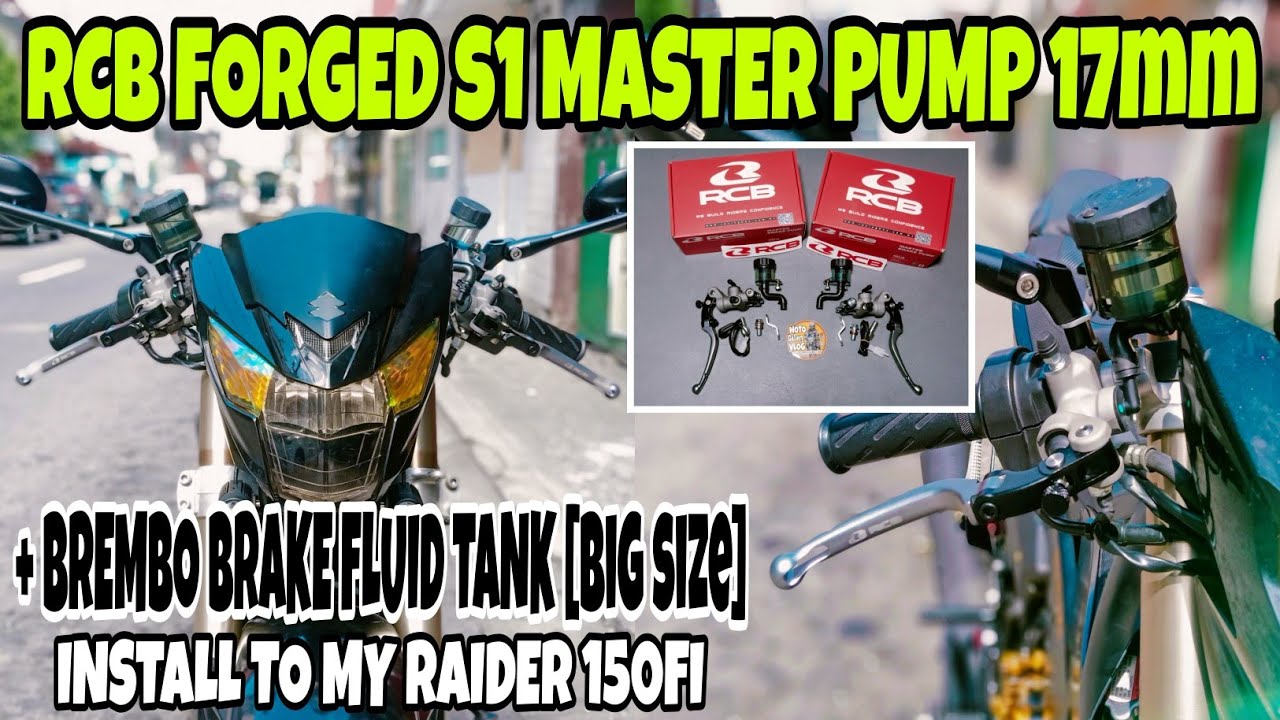 RCB FORGED S1 BRAKE MASTER & HYDRAULIC CLUTCH (17mm) INSTALLATION + BREMBO FLUID TANK | RAIDER150 FI