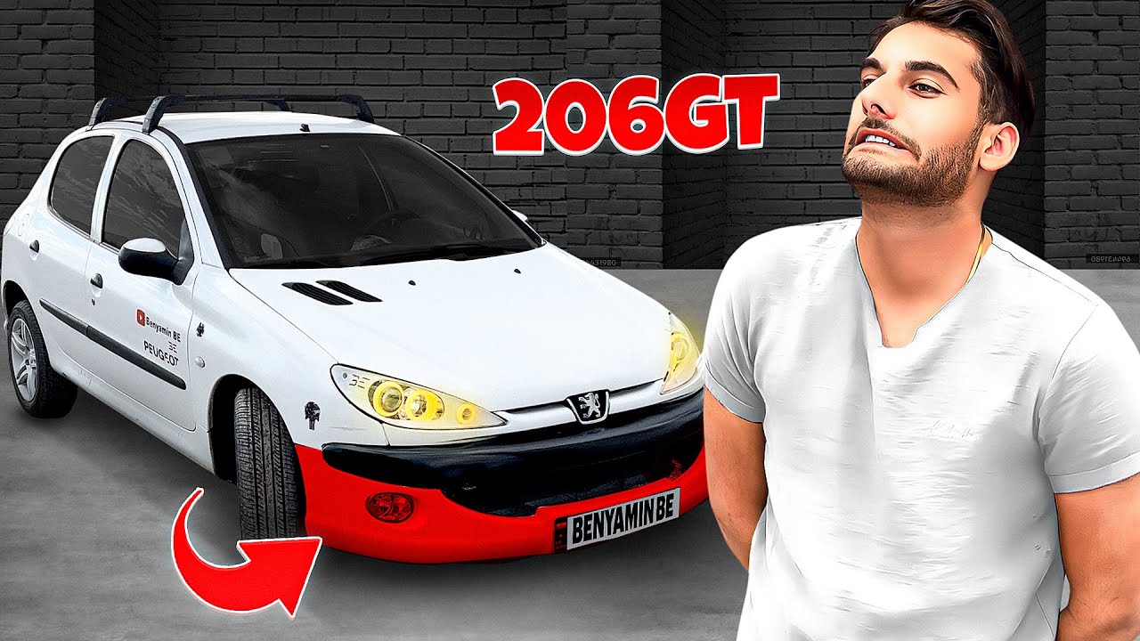 نصب سپر جلو gt با چراغ عقب کاستوم| #peugeot  #بنیامین