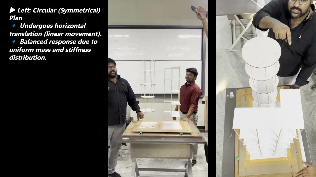 Shake Table Test: Circular vs. L-Shaped Buildings | Rotational vs. Translational Seismic Effects
