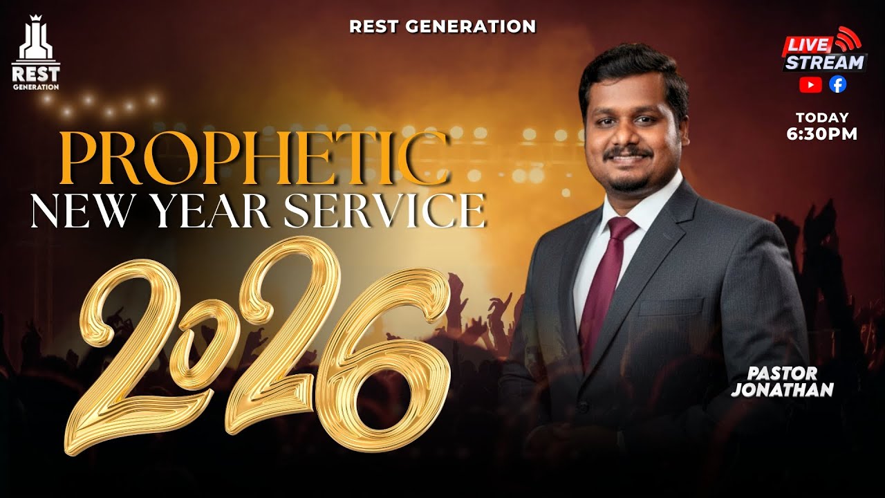 🔴 LIVE | Prophetic New Year Service 2026 | Ps Jonathan Ebenezer | Rest generation