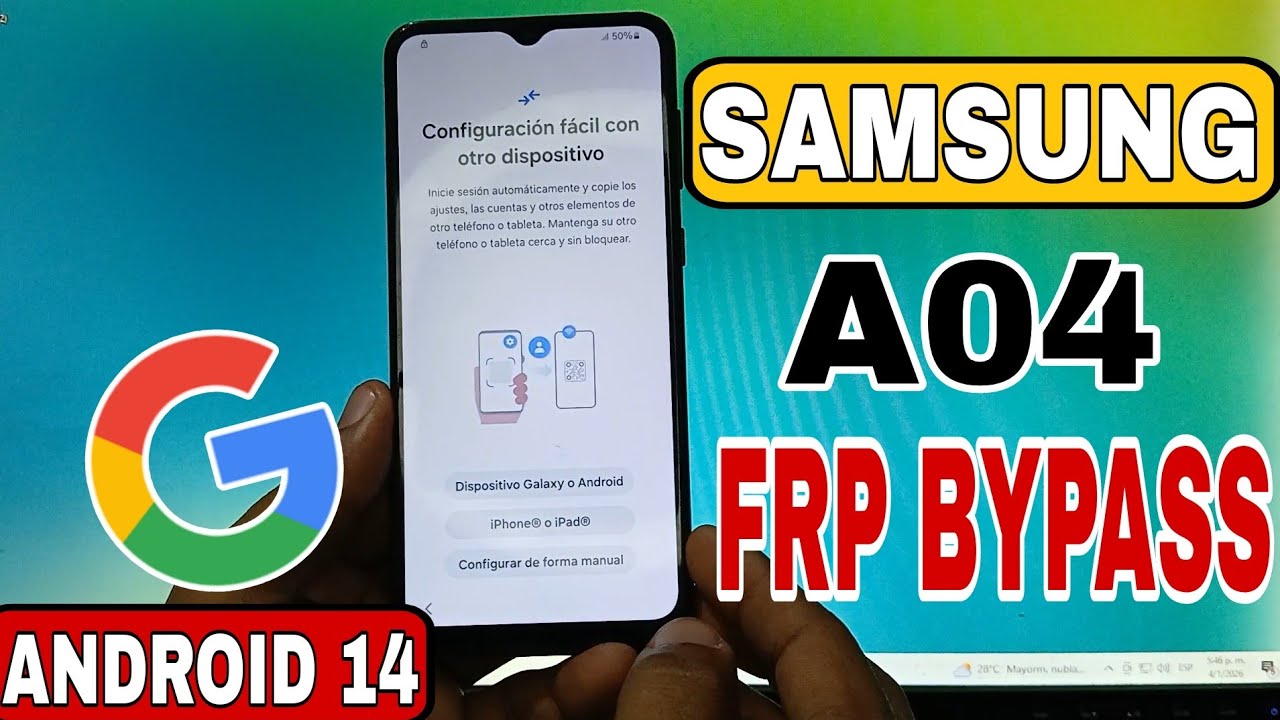 Eliminar Cuenta Google Samsung Galaxy a04 | Android 14 | Samsung a04e, a05, a06 Frp Bypass | 2026 😊