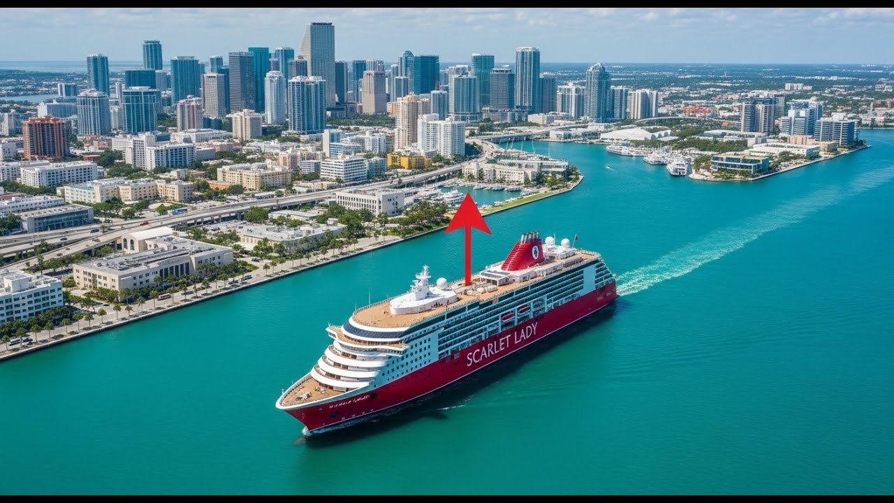 Scarlet lady cruise out of Miami port