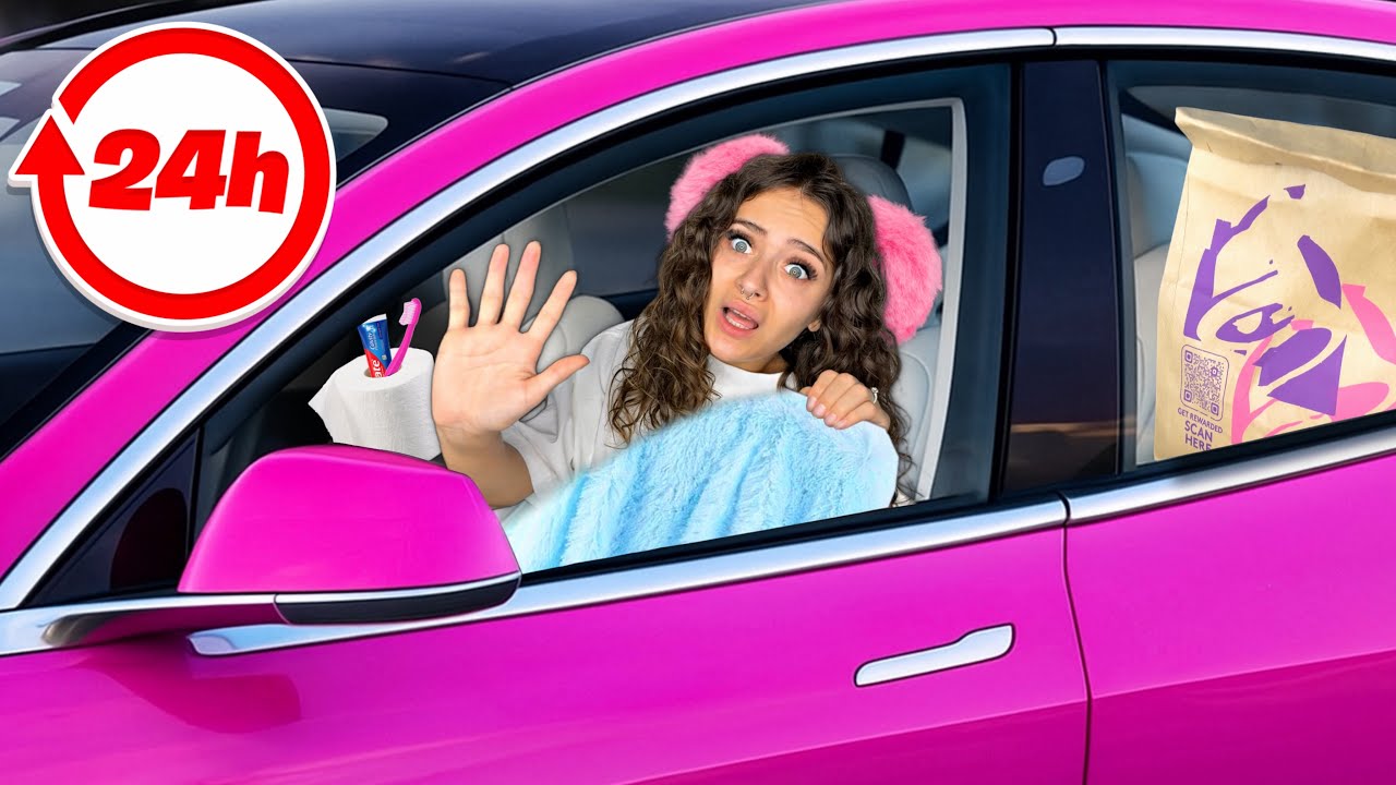 PRYMRR LIVING IN MY TESLA FOR 24 HOURS…