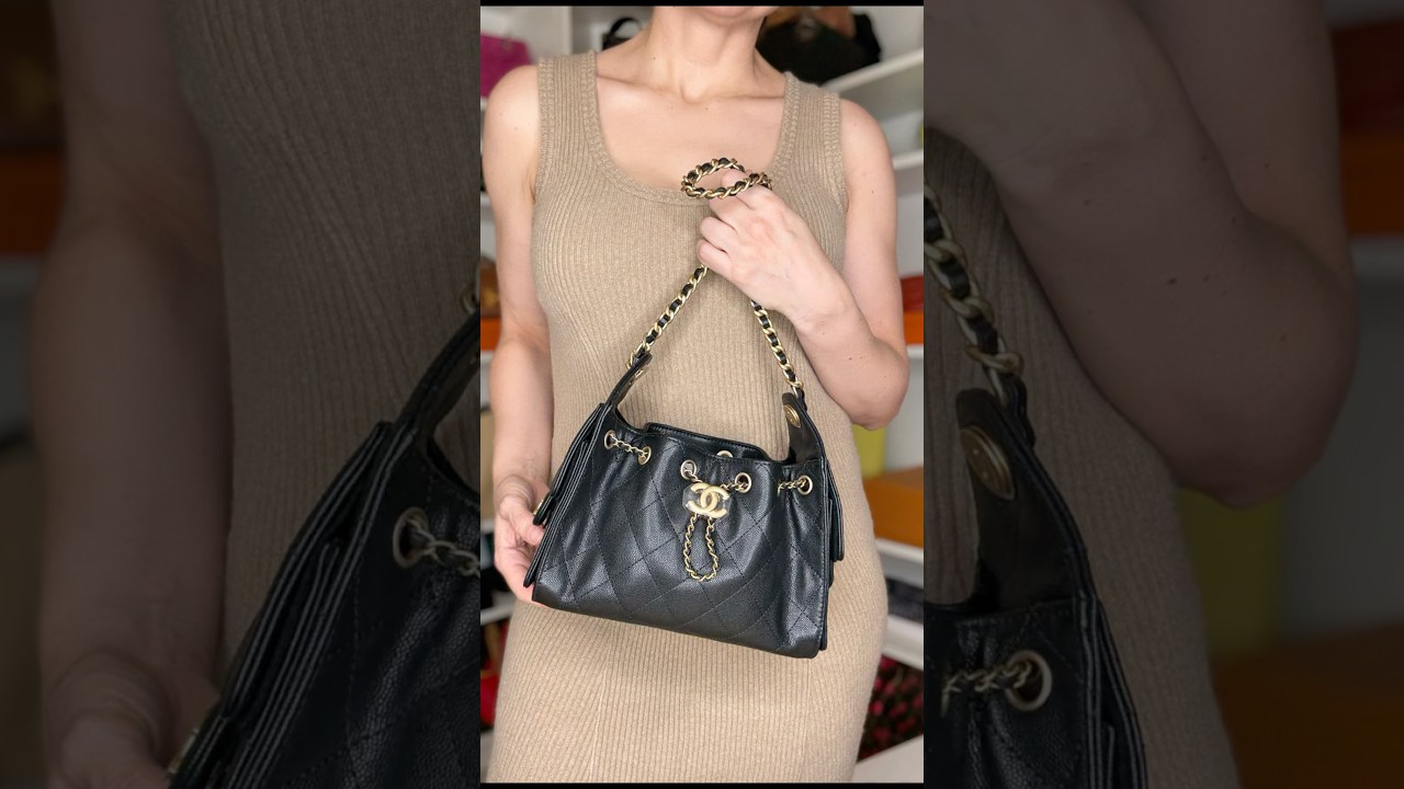 Chanel 25 Mini Black Caviar Leather Classic Shoulder Bag New in Box 
