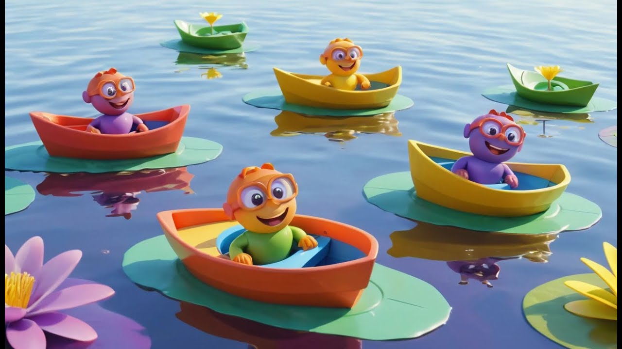 Fünf kleine Boote Platsch Platsch Platsch | Kinderlied & Wasserabenteuer