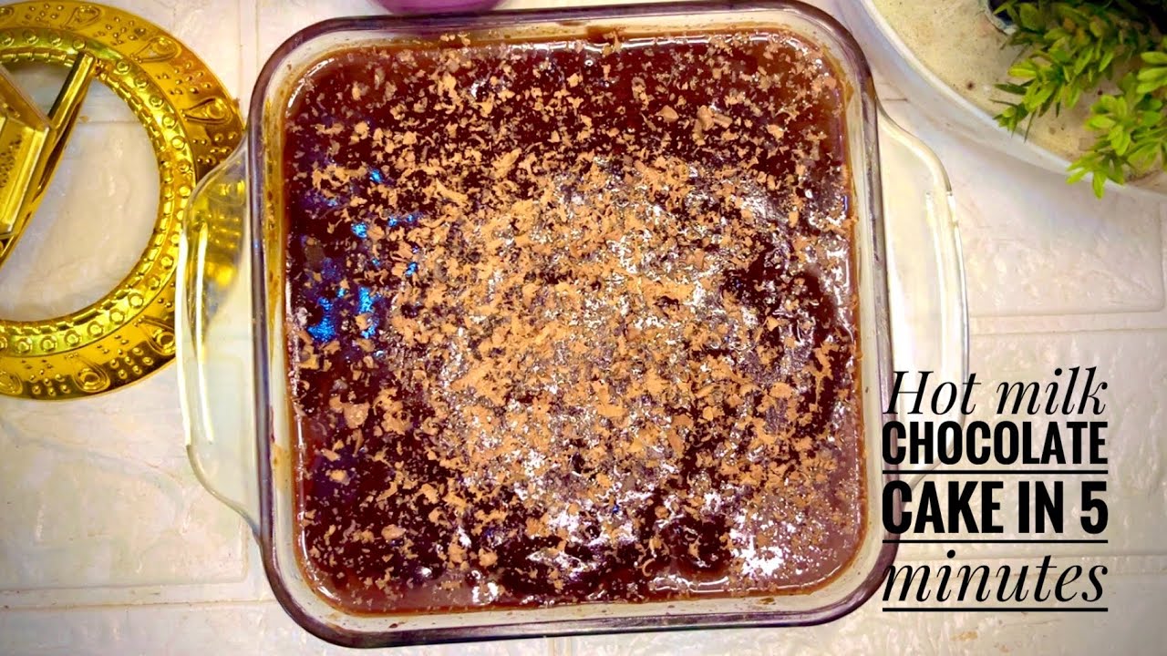 Hot Milk Chocolate Cake In Just 5 Minutes | Super Soft & Moist Chocolate Cake | Microwave Cake