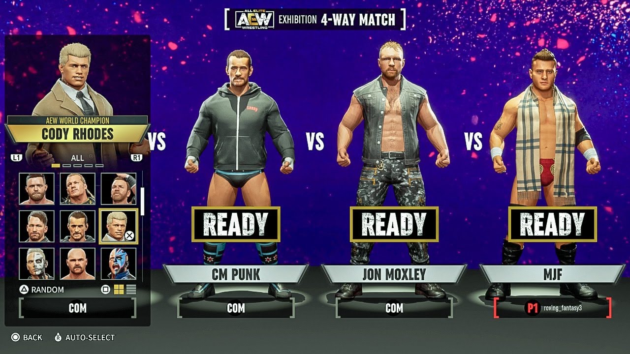 AEW Fight Forever My First Ever Gameplay - AEW Fight Forever CM Punk Jon Moxley Cody Rhodes Gameplay