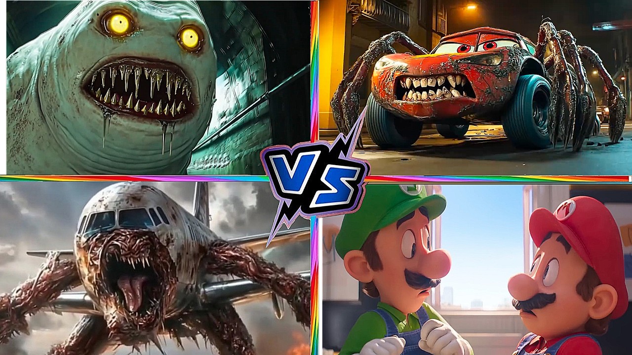 McQueen MONSTER VS SUBPER Mario VS Head Eater VS  INFECTED SKY  Tiles Hop EDM Rush 🎮 4