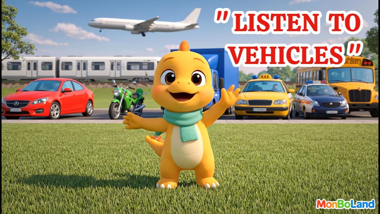 Vehicles Song for Kids🚗🚈✈️ | Learn Transportation with Music | MonBoLand Official