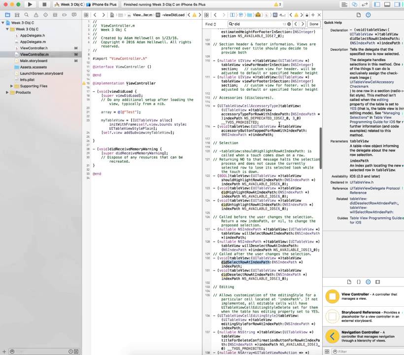 3 - iOS Creating Tableview