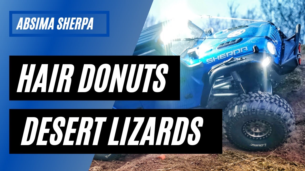 Absima CR3.4 Sherpa : Upgrades - Desert Lizard Shocks and Hair Donut tyre foams