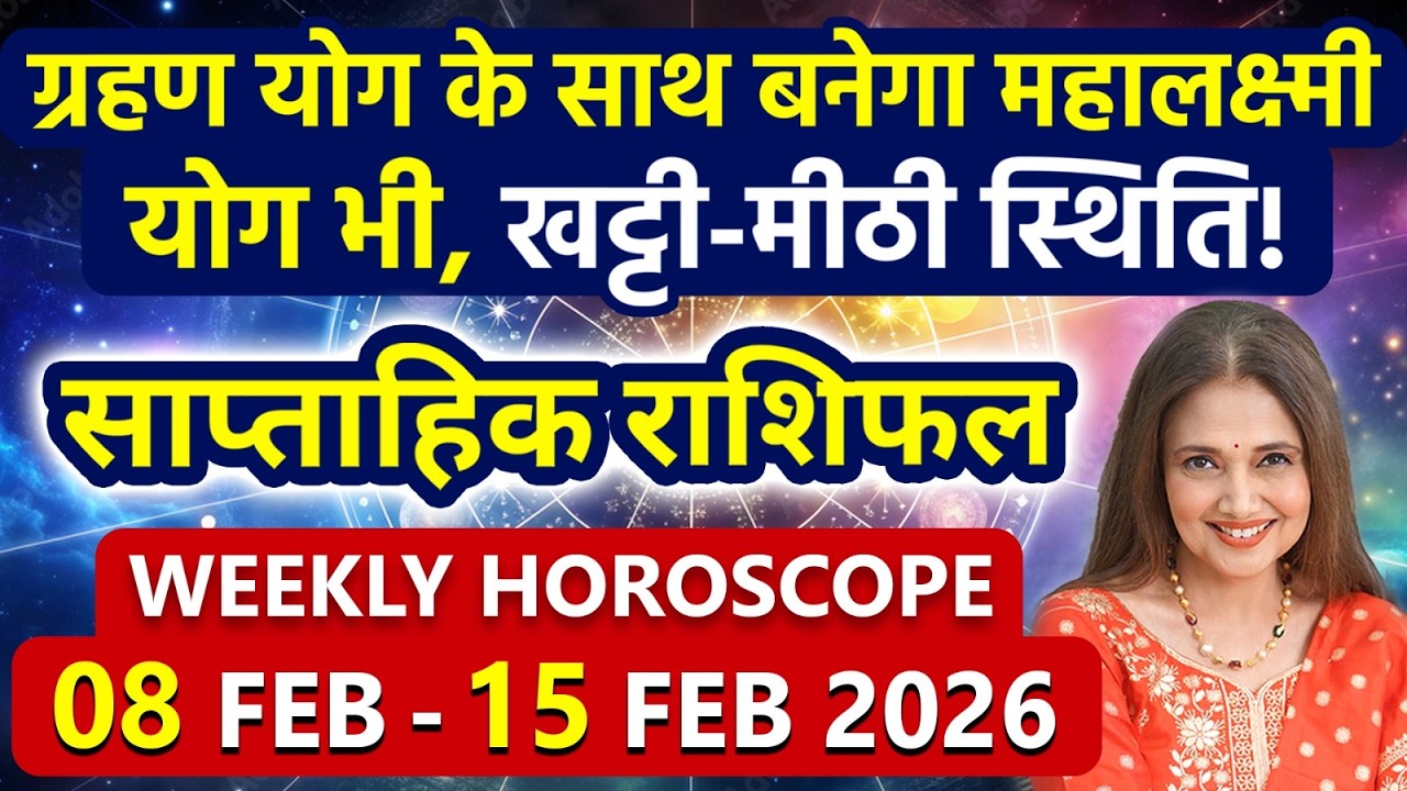 08 फरवरी से 15 फरवरी का साप्ताहिक राशिफल | Weekly Horoscope | मेष से लेकर मीन राशि